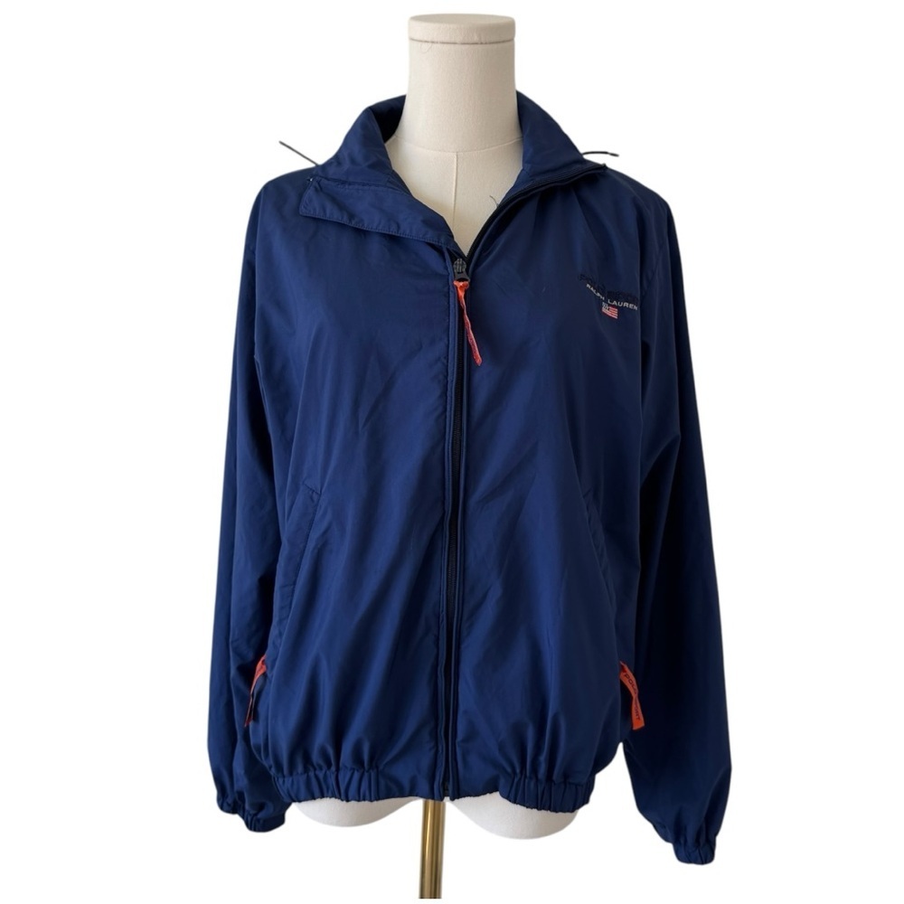 Vintage Polo Sport Blue Orange Lightweight Jacket